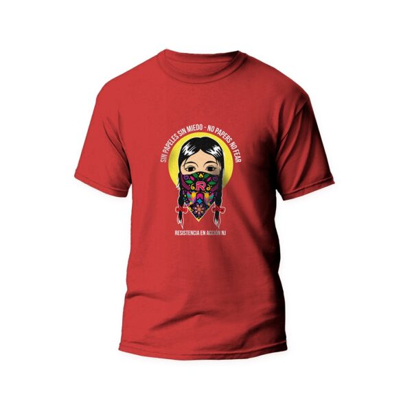 Red t-shirt “No papers no fear”